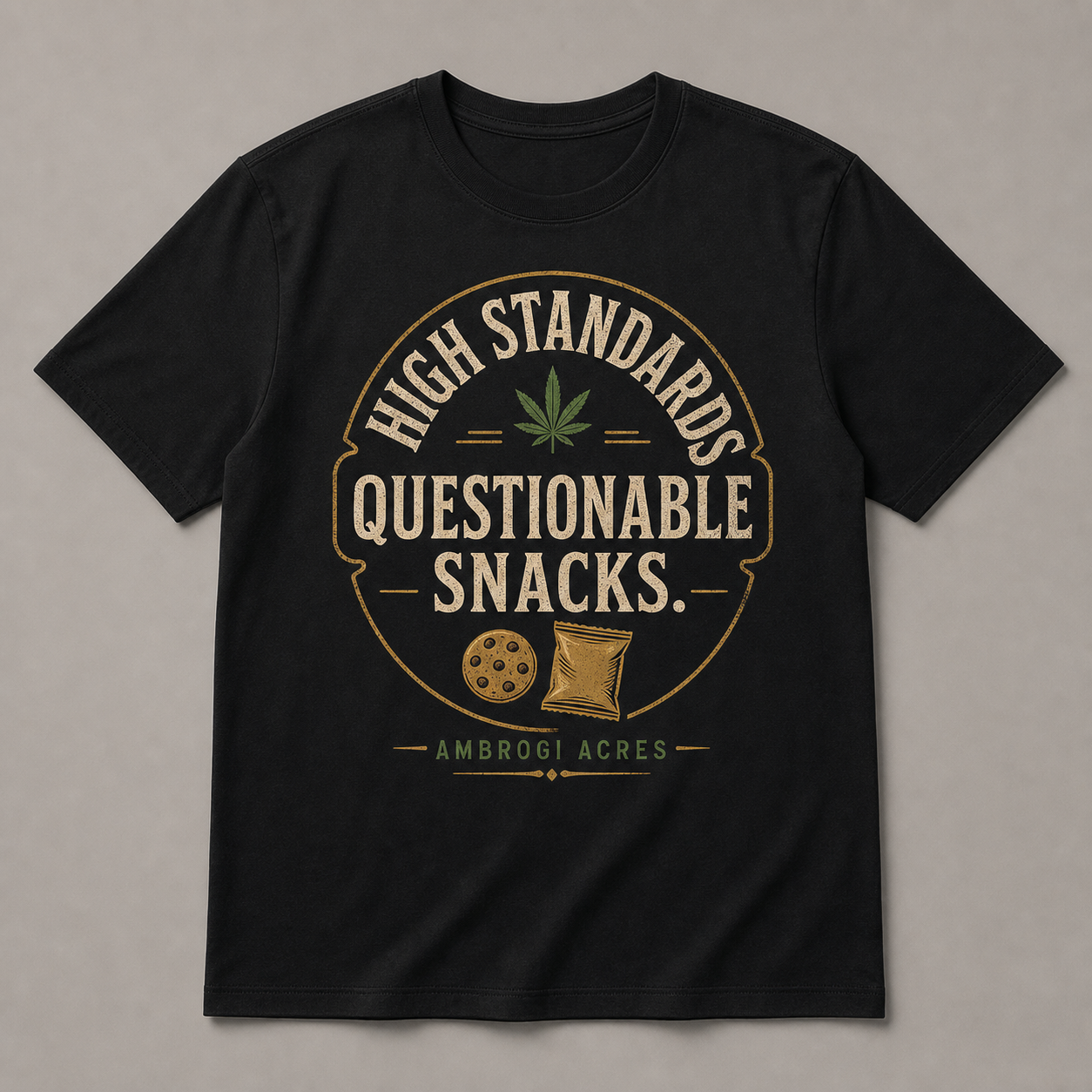 High Standards, Questionable Snacks Tee